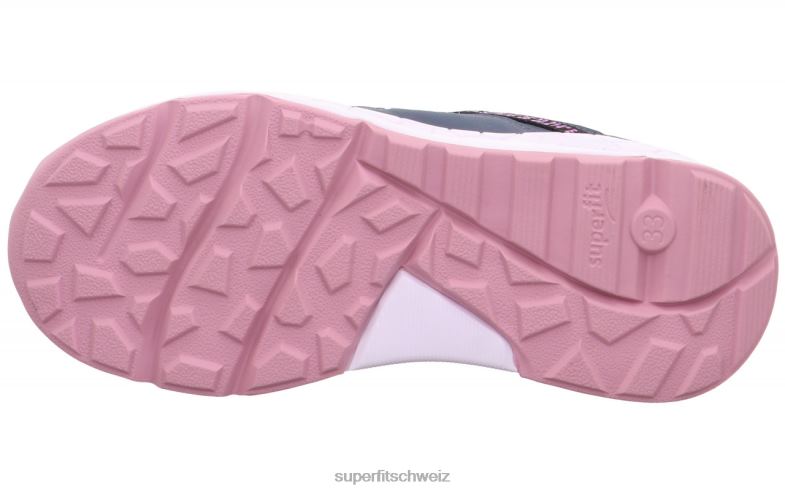 Kleinkinder niedrige Turnschuhe 44B2D900 Superfit Free Ride - Low-Sneaker mit Boa-Fit-System Blau Rosa
