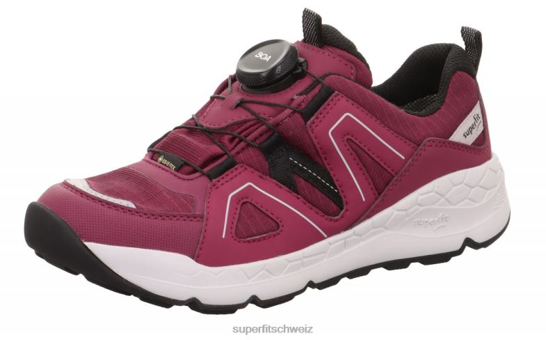 Kleinkinder niedrige Turnschuhe 44B2D908 Superfit Free Ride - Low-Sneaker mit Boa-Fit-System rot schwarz