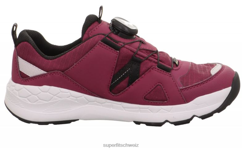Kleinkinder niedrige Turnschuhe 44B2D908 Superfit Free Ride - Low-Sneaker mit Boa-Fit-System rot schwarz