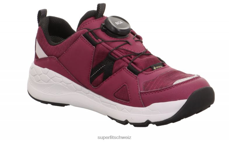 Kleinkinder niedrige Turnschuhe 44B2D908 Superfit Free Ride - Low-Sneaker mit Boa-Fit-System rot schwarz