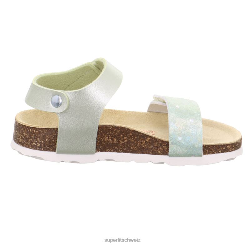 Kleinkinder Sandalen 44B2D548 Superfit fussbettpantoffel - Sandale mit Klettverschluss Grün