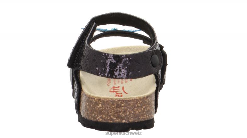Kleinkinder Sandalen 44B2D551 Superfit fussbettpantoffel - Sandale mit Klettverschluss Schwarz