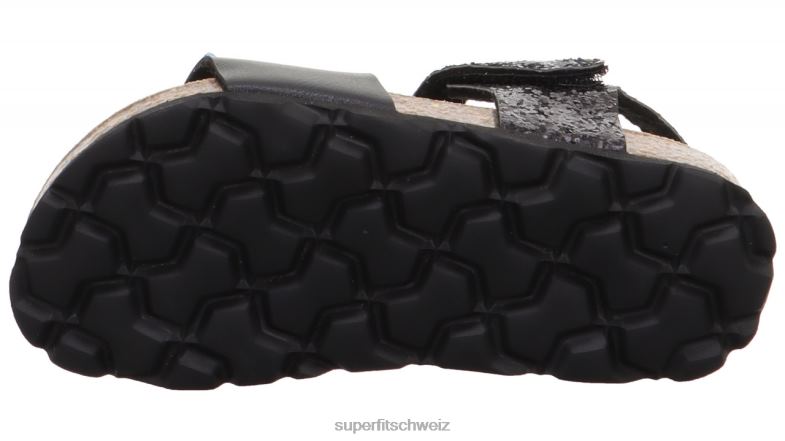 Kleinkinder Sandalen 44B2D551 Superfit fussbettpantoffel - Sandale mit Klettverschluss Schwarz