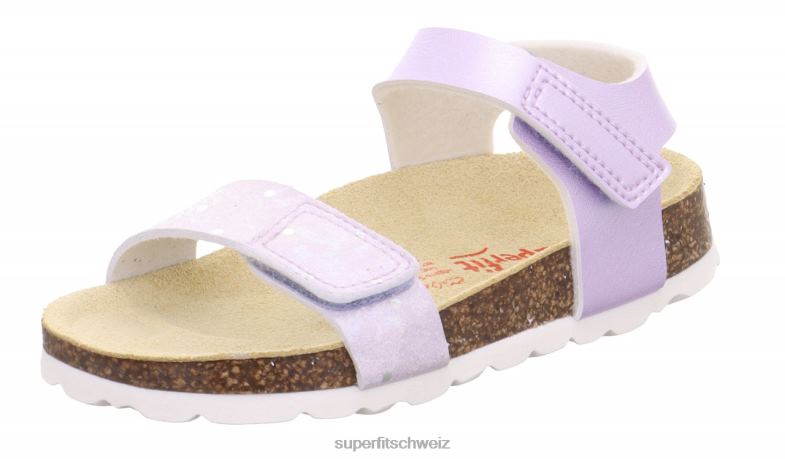 Kleinkinder Sandalen 44B2D553 Superfit fussbettpantoffel - Sandale mit Klettverschluss lila