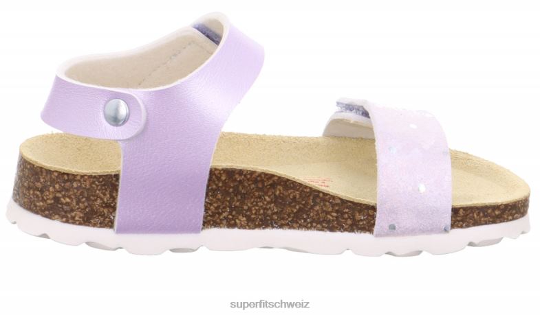 Kleinkinder Sandalen 44B2D553 Superfit fussbettpantoffel - Sandale mit Klettverschluss lila