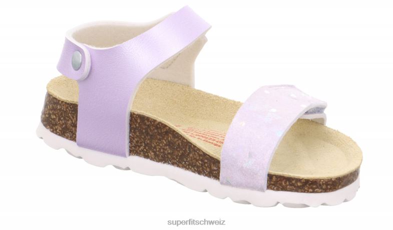 Kleinkinder Sandalen 44B2D553 Superfit fussbettpantoffel - Sandale mit Klettverschluss lila