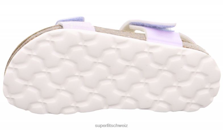 Kleinkinder Sandalen 44B2D553 Superfit fussbettpantoffel - Sandale mit Klettverschluss lila
