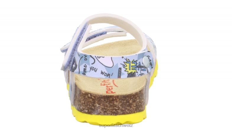 Kleinkinder Sandalen 44B2D573 Superfit fussbettpantoffel - Sandale mit Klettverschluss grau/mehrfarbig