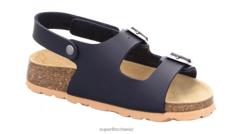 Kleinkinder Sandalen 44B2D582 Superfit fussbettpantoffel - Sandale mit Schnalle Blau