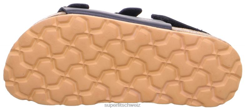 Kleinkinder Sandalen 44B2D582 Superfit fussbettpantoffel - Sandale mit Schnalle Blau