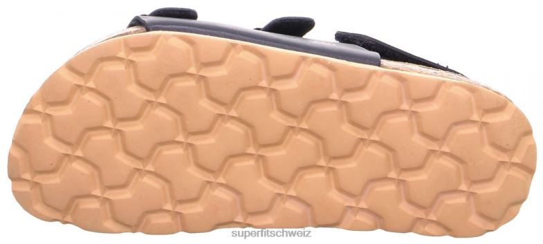 Kleinkinder Sandalen 44B2D582 Superfit fussbettpantoffel - Sandale mit Schnalle Blau