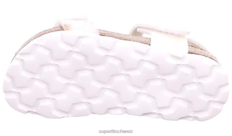 Kleinkinder Sandalen 44B2D585 Superfit fussbettpantoffel - Sandale mit Klettverschluss weiß/mehrfarbig