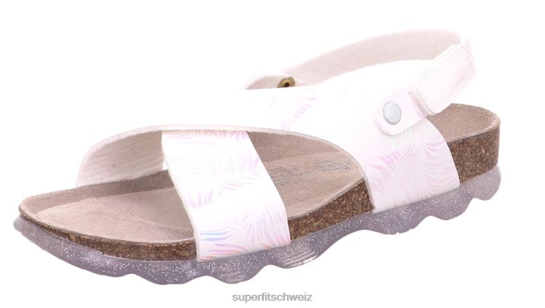 Kleinkinder Sandalen 44B2D603 Superfit Gelees - Sandale mit Klettverschluss Weißsilber