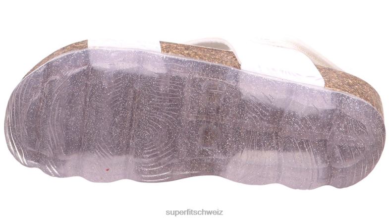 Kleinkinder Sandalen 44B2D603 Superfit Gelees - Sandale mit Klettverschluss Weißsilber