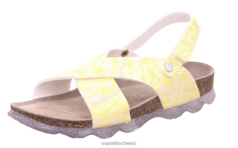 Kleinkinder Sandalen 44B2D604 Superfit Gelees - Sandale mit Klettverschluss gelb/silber