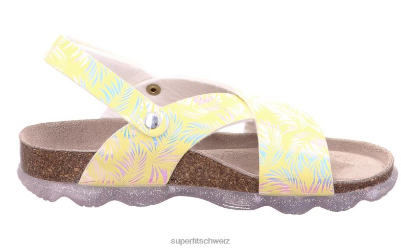 Kleinkinder Sandalen 44B2D604 Superfit Gelees - Sandale mit Klettverschluss gelb/silber