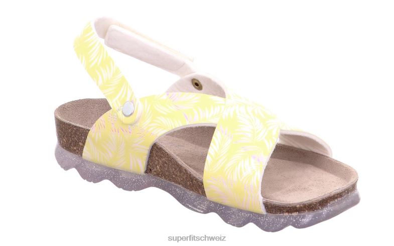 Kleinkinder Sandalen 44B2D604 Superfit Gelees - Sandale mit Klettverschluss gelb/silber