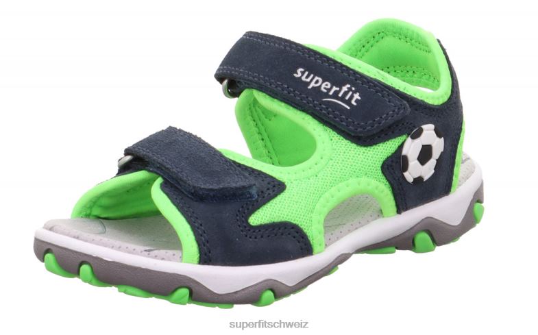 Kleinkinder Sandalen 44B2D613 Superfit Mike 3.0 – Sandale mit Klettverschluss blau/hellgrün