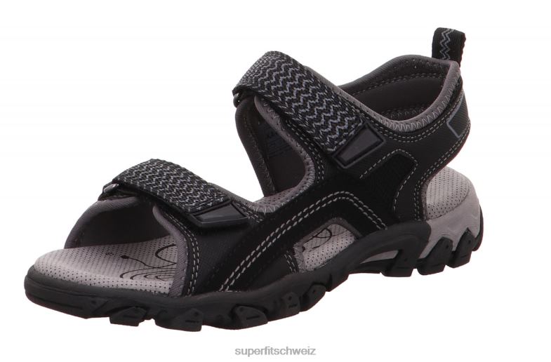 Kleinkinder Sandalen 44B2D615 Superfit Wanderung - Sandale mit Klettverschluss Schwarz
