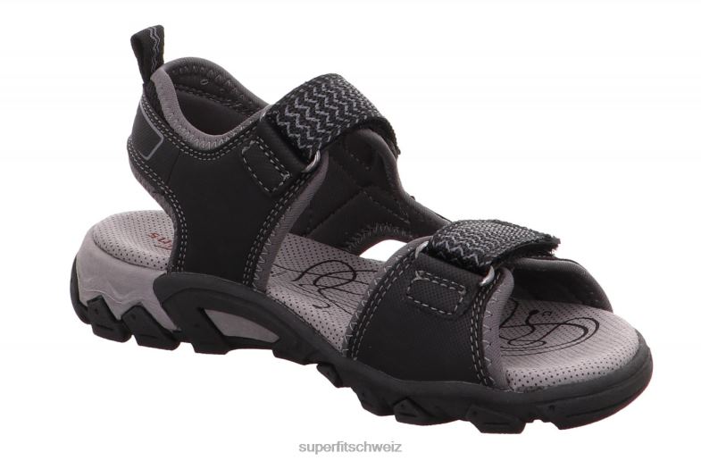 Kleinkinder Sandalen 44B2D615 Superfit Wanderung - Sandale mit Klettverschluss Schwarz