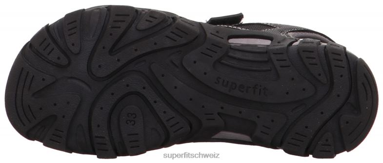 Kleinkinder Sandalen 44B2D615 Superfit Wanderung - Sandale mit Klettverschluss Schwarz