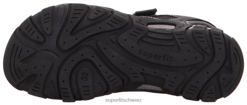 Kleinkinder Sandalen 44B2D615 Superfit Wanderung - Sandale mit Klettverschluss Schwarz