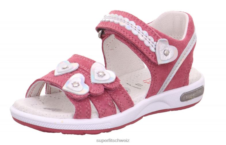 Kleinkinder Sandalen 44B2D616 Superfit Emily – Sandale mit Klettverschluss rosa/silber