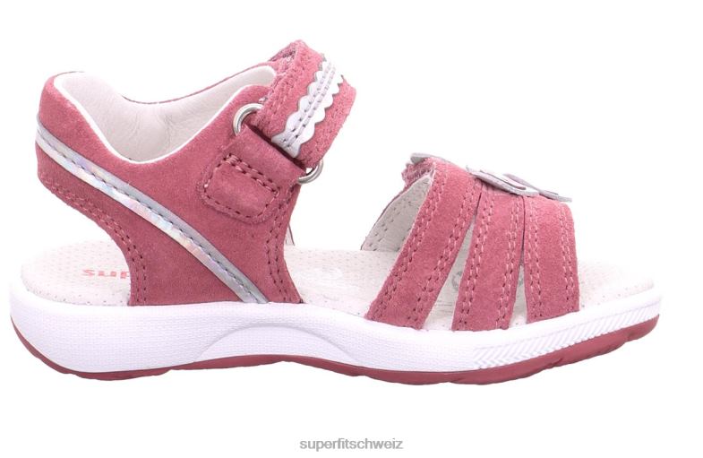 Kleinkinder Sandalen 44B2D616 Superfit Emily – Sandale mit Klettverschluss rosa/silber