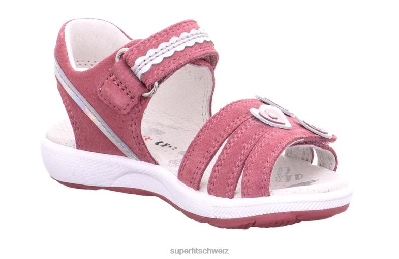 Kleinkinder Sandalen 44B2D616 Superfit Emily – Sandale mit Klettverschluss rosa/silber