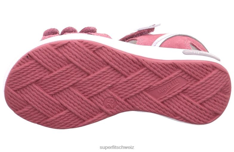 Kleinkinder Sandalen 44B2D616 Superfit Emily – Sandale mit Klettverschluss rosa/silber