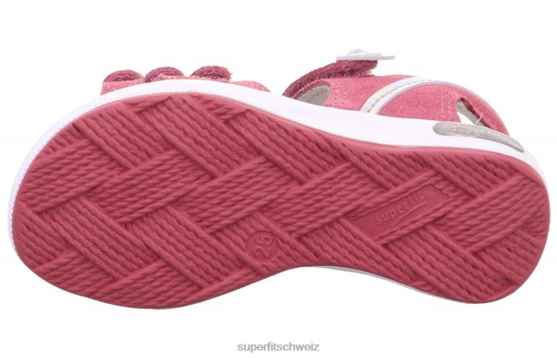 Kleinkinder Sandalen 44B2D616 Superfit Emily – Sandale mit Klettverschluss rosa/silber
