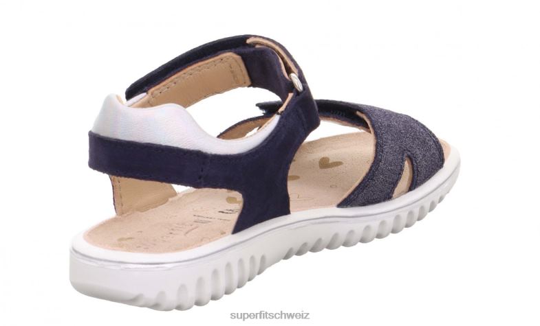 Kleinkinder Sandalen 44B2D620 Superfit sparkle - Sandale mit Klettverschluss Blau