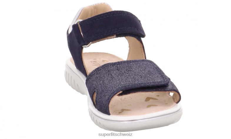 Kleinkinder Sandalen 44B2D620 Superfit sparkle - Sandale mit Klettverschluss Blau