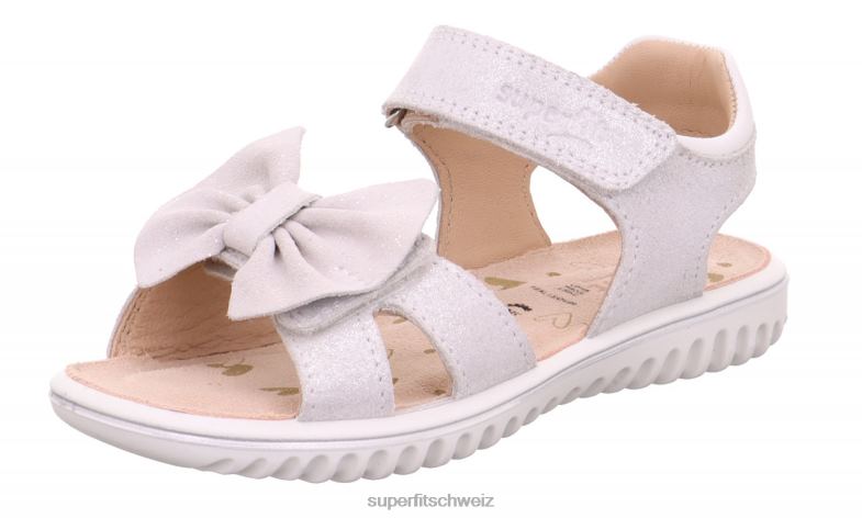 Kleinkinder Sandalen 44B2D625 Superfit sparkle - Sandale mit Klettverschluss Weiss
