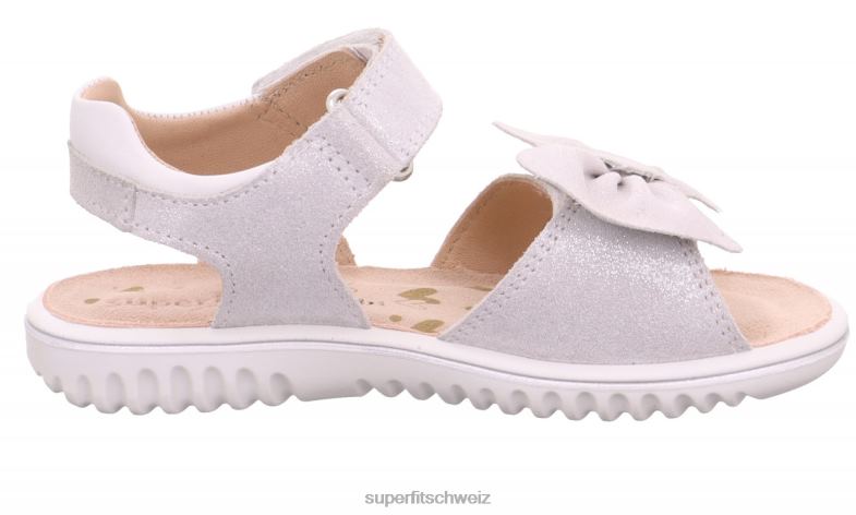 Kleinkinder Sandalen 44B2D625 Superfit sparkle - Sandale mit Klettverschluss Weiss