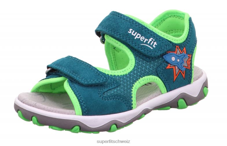 Kleinkinder Sandalen 44B2D626 Superfit Mike 3.0 – Sandale mit Klettverschluss grün/hellgrün