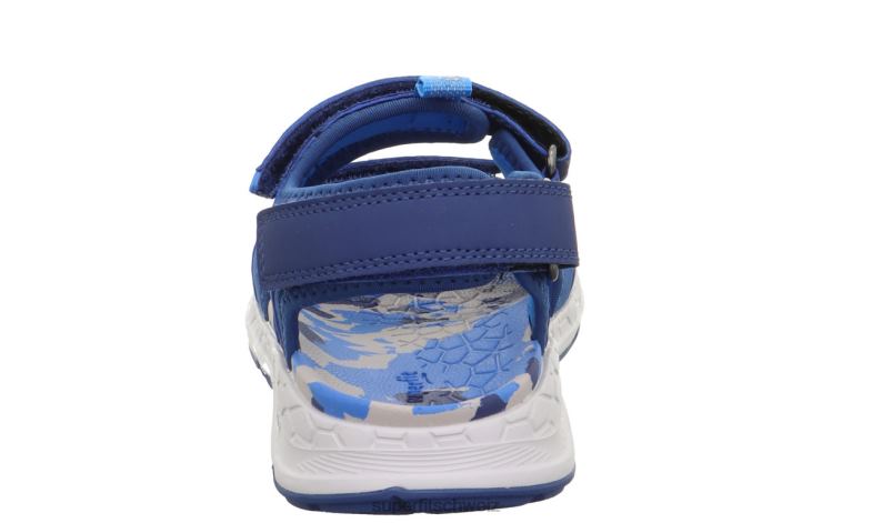 Kleinkinder Sandalen 44B2D627 Superfit Criss Cross - Sandale mit Klettverschluss Blau