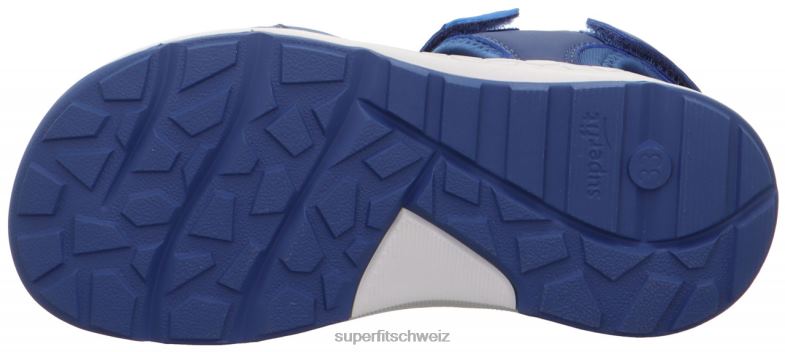 Kleinkinder Sandalen 44B2D627 Superfit Criss Cross - Sandale mit Klettverschluss Blau