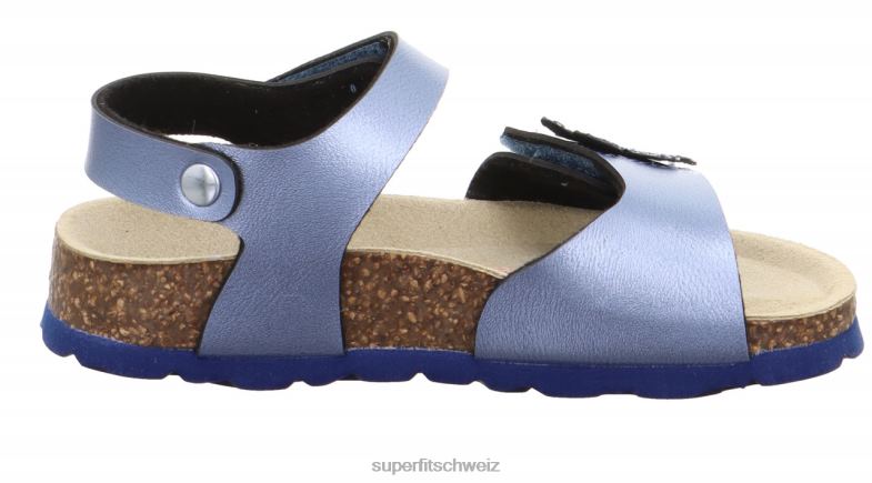 Kleinkinder Sandalen 44B2D631 Superfit fussbettpantoffel - Sandale mit Klettverschluss Blau