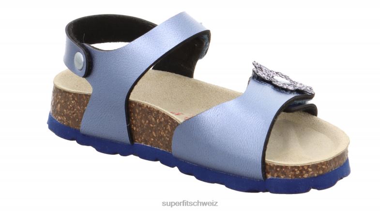 Kleinkinder Sandalen 44B2D631 Superfit fussbettpantoffel - Sandale mit Klettverschluss Blau