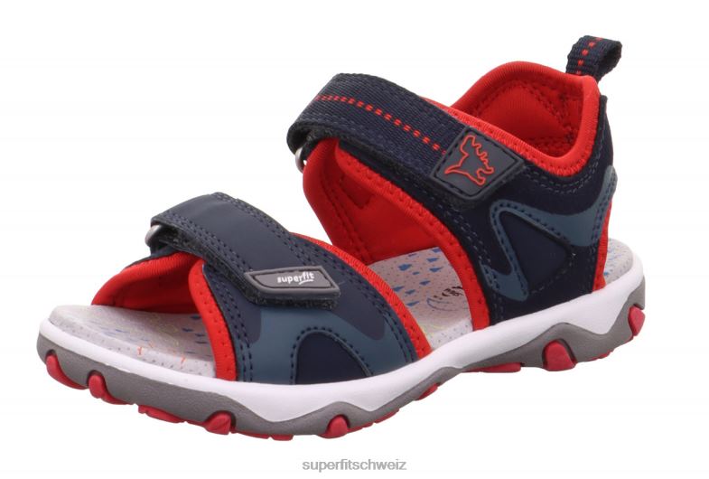Kleinkinder Sandalen 44B2D633 Superfit Mike 3.0 – Sandale mit Klettverschluss Blau Rot