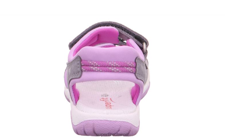 Kleinkinder Sandalen 44B2D638 Superfit sunny - Sandale mit Klettverschluss hellgrau/lila