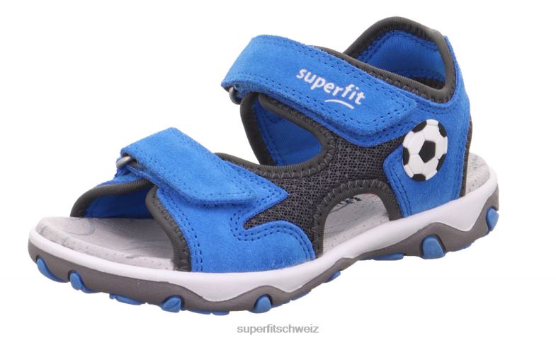 Kleinkinder Sandalen 44B2D641 Superfit Mike 3.0 – Sandale mit Klettverschluss Blau grau