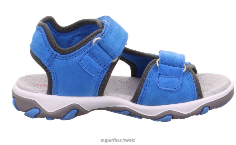 Kleinkinder Sandalen 44B2D641 Superfit Mike 3.0 – Sandale mit Klettverschluss Blau grau