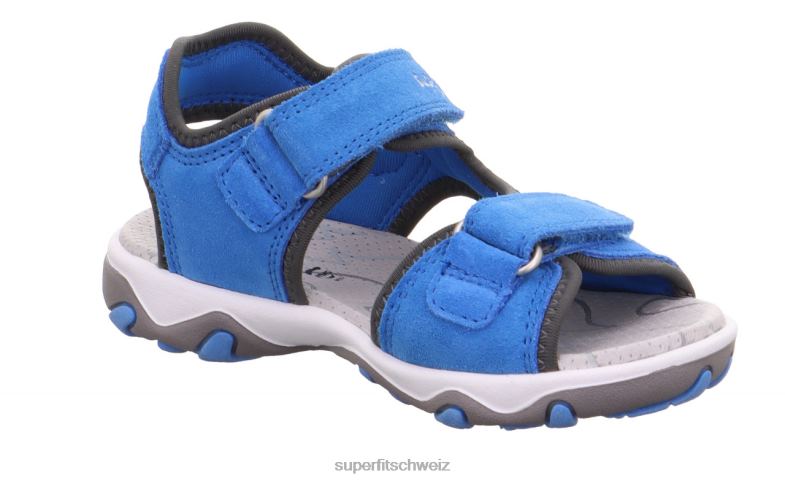 Kleinkinder Sandalen 44B2D641 Superfit Mike 3.0 – Sandale mit Klettverschluss Blau grau