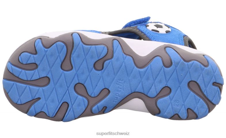 Kleinkinder Sandalen 44B2D641 Superfit Mike 3.0 – Sandale mit Klettverschluss Blau grau