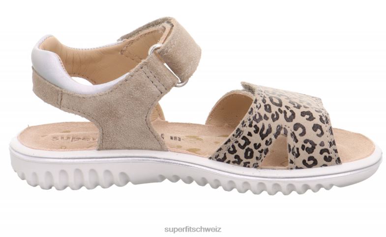 Kleinkinder Sandalen 44B2D642 Superfit sparkle - Sandale mit Klettverschluss Beige