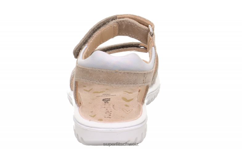 Kleinkinder Sandalen 44B2D642 Superfit sparkle - Sandale mit Klettverschluss Beige
