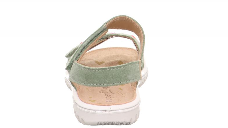 Kleinkinder Sandalen 44B2D643 Superfit sparkle - Sandale mit Klettverschluss hellgrün