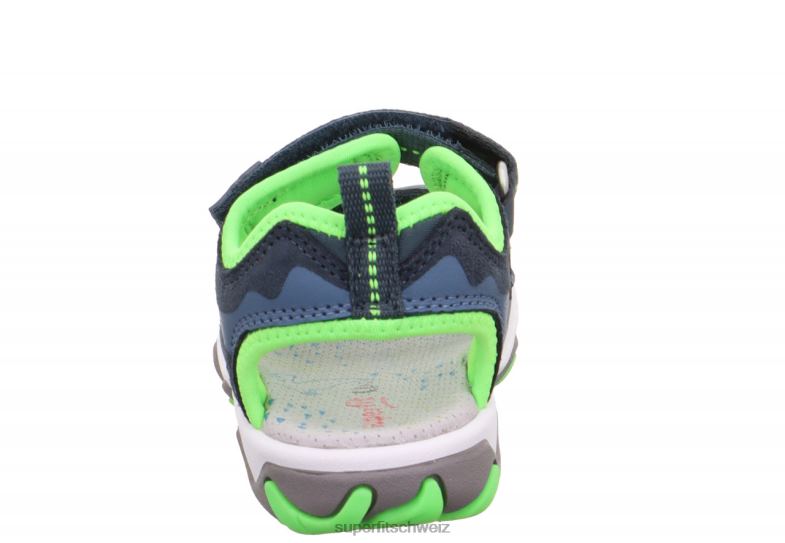 Kleinkinder Sandalen 44B2D644 Superfit Mike 3.0 – Sandale mit Klettverschluss blau/hellgrün